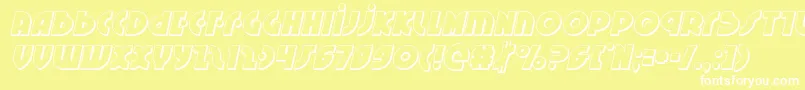 Neuralnomicon3Dital Font – White Fonts on Yellow Background