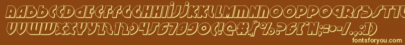 Czcionka Neuralnomicon3Dital – żółte czcionki na brązowym tle