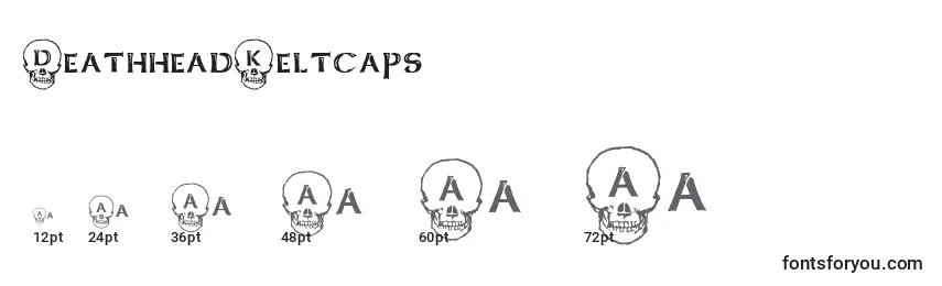 Размеры шрифта DeathheadKeltcaps