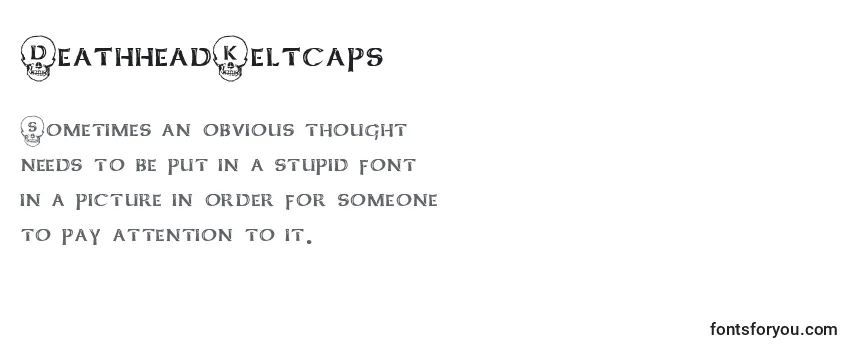 Review of the DeathheadKeltcaps Font