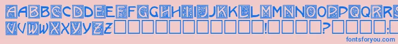 KramerRegular Font – Blue Fonts on Pink Background