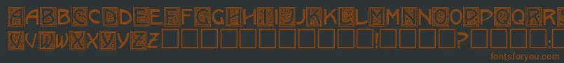 KramerRegular-fontti – ruskeat fontit mustalla taustalla