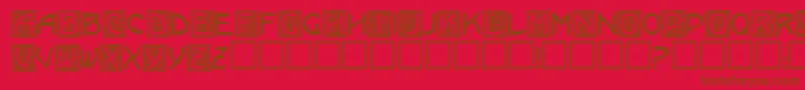 KramerRegular Font – Brown Fonts on Red Background