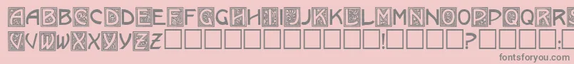 KramerRegular-Schriftart – Graue Schriften auf rosa Hintergrund