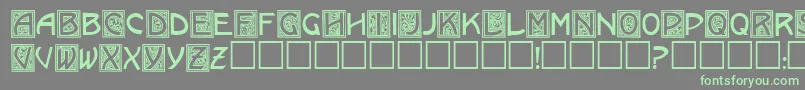 KramerRegular Font – Green Fonts on Gray Background