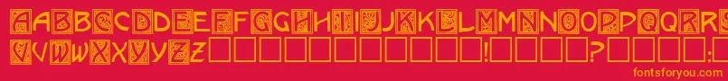 KramerRegular Font – Orange Fonts on Red Background