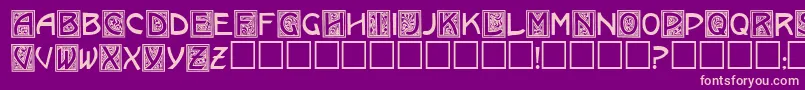 KramerRegular Font – Pink Fonts on Purple Background