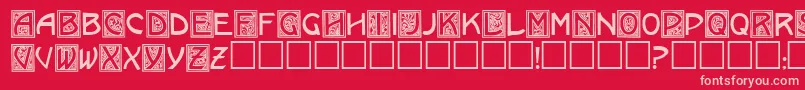 KramerRegular Font – Pink Fonts on Red Background