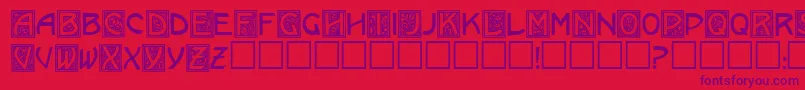 KramerRegular-fontti – violetit fontit punaisella taustalla
