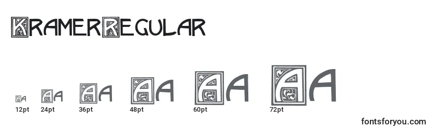 KramerRegular Font Sizes