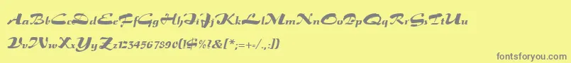 Salto Font – Gray Fonts on Yellow Background