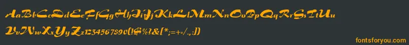 フォントSalto – 黒い背景にオレンジの文字