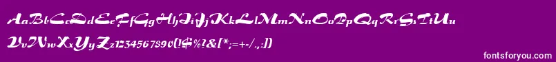 fuente Salto – Fuentes Blancas Sobre Fondo Morado