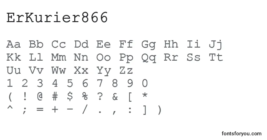 Шрифт ErKurier866 – алфавит, цифры, специальные символы