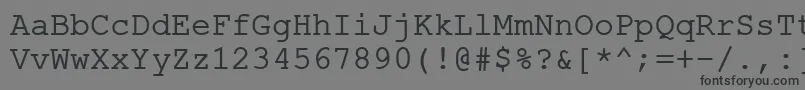 Шрифт ErKurier866 – чёрные шрифты на сером фоне