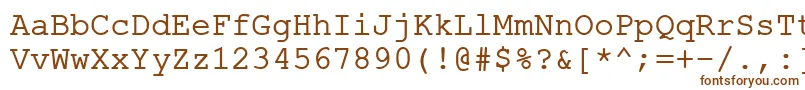 Шрифт ErKurier866 – коричневые шрифты на белом фоне