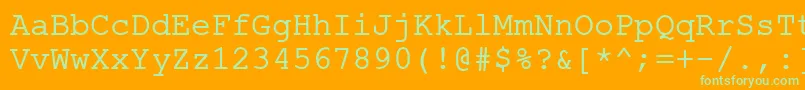 ErKurier866 Font – Green Fonts on Orange Background