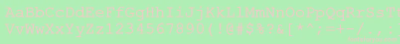 ErKurier866 Font – Pink Fonts on Green Background