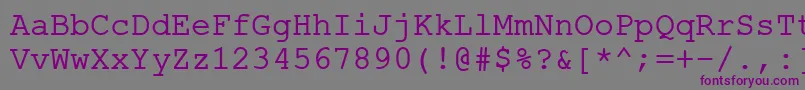 Шрифт ErKurier866 – фиолетовые шрифты на сером фоне