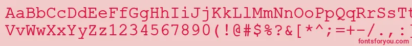 ErKurier866 Font – Red Fonts on Pink Background