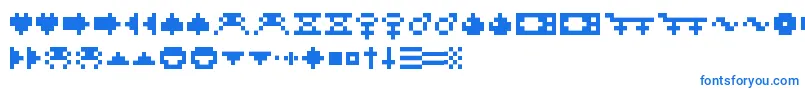Rotors Font – Blue Fonts on White Background
