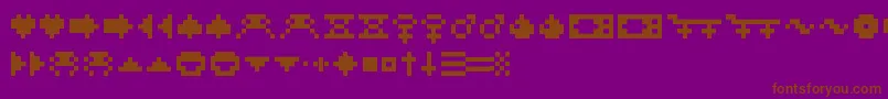 Rotors Font – Brown Fonts on Purple Background