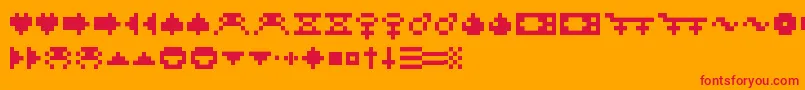 フォントRotors – オレンジの背景に赤い文字