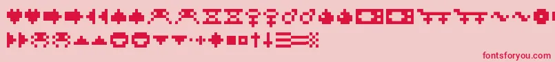 Rotors Font – Red Fonts on Pink Background