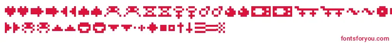 Rotors Font – Red Fonts on White Background