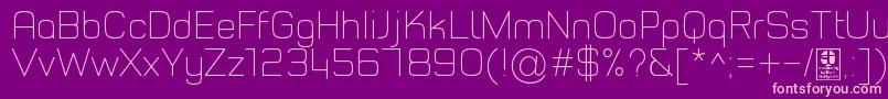 TypoStyleThinDemo Font – Pink Fonts on Purple Background