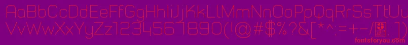 TypoStyleThinDemo Font – Red Fonts on Purple Background