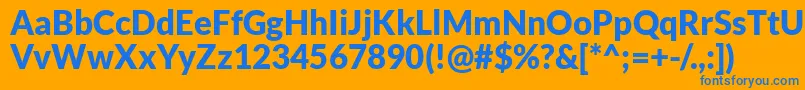 LatoBlack Font – Blue Fonts on Orange Background