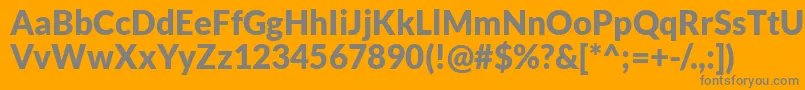 LatoBlack-Schriftart – Graue Schriften auf orangefarbenem Hintergrund