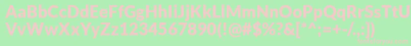 LatoBlack Font – Pink Fonts on Green Background