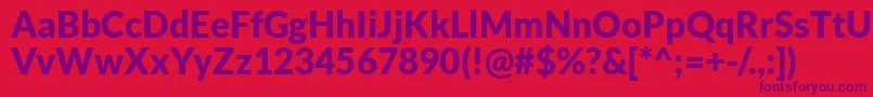LatoBlack Font – Purple Fonts on Red Background