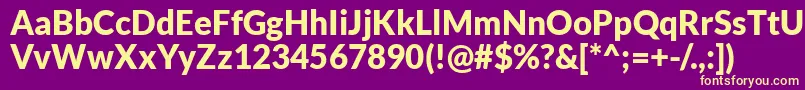 LatoBlack Font – Yellow Fonts on Purple Background