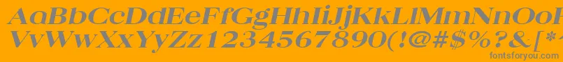 QuantasbroadextraboldItalic Font – Gray Fonts on Orange Background