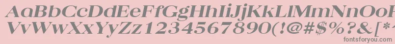 QuantasbroadextraboldItalic Font – Gray Fonts on Pink Background