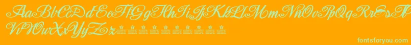 ModerataPersonalUse Font – Green Fonts on Orange Background