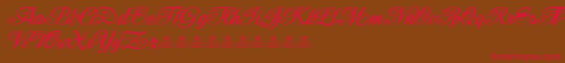 ModerataPersonalUse Font – Red Fonts on Brown Background