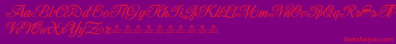 ModerataPersonalUse Font – Red Fonts on Purple Background