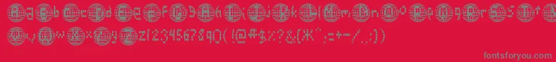 Disco2000 Font – Gray Fonts on Red Background