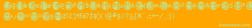 Disco2000 Font – Green Fonts on Orange Background