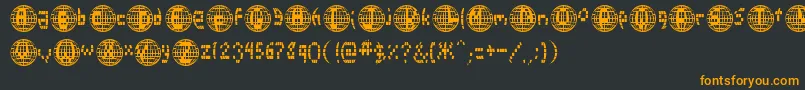 Czcionka Disco2000 – pomarańczowe czcionki na czarnym tle