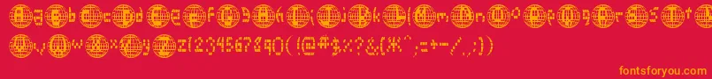 Шрифт Disco2000 – оранжевые шрифты на красном фоне
