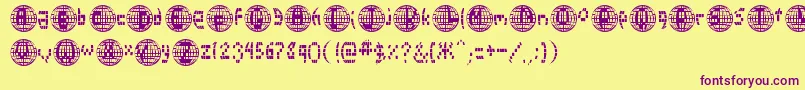 Disco2000 Font – Purple Fonts on Yellow Background