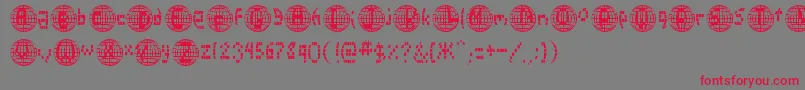 Disco2000 Font – Red Fonts on Gray Background