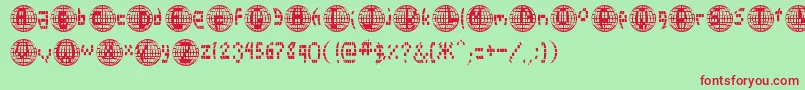 Disco2000 Font – Red Fonts on Green Background