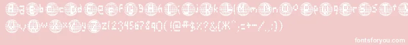 フォントDisco2000 – ピンクの背景に白い文字