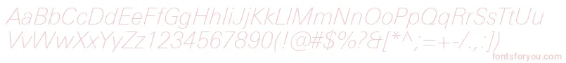 UniversNextProThinItalic Font – Pink Fonts